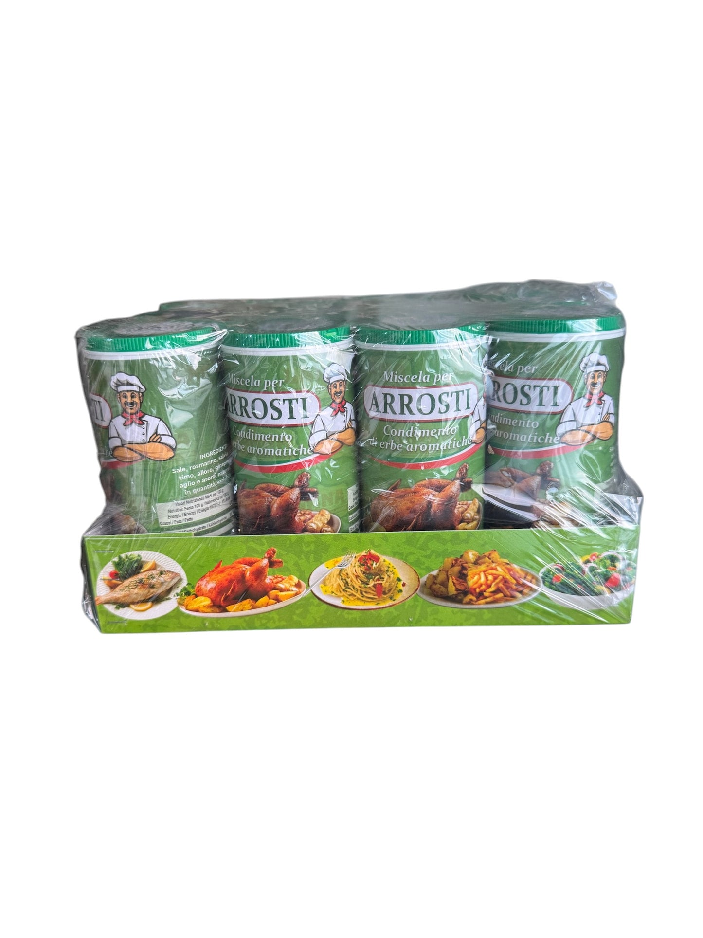 12 barattoli di Miscela di Aromi Naturali per Arrosto e carne alla brace con tappo spargitore gr 120