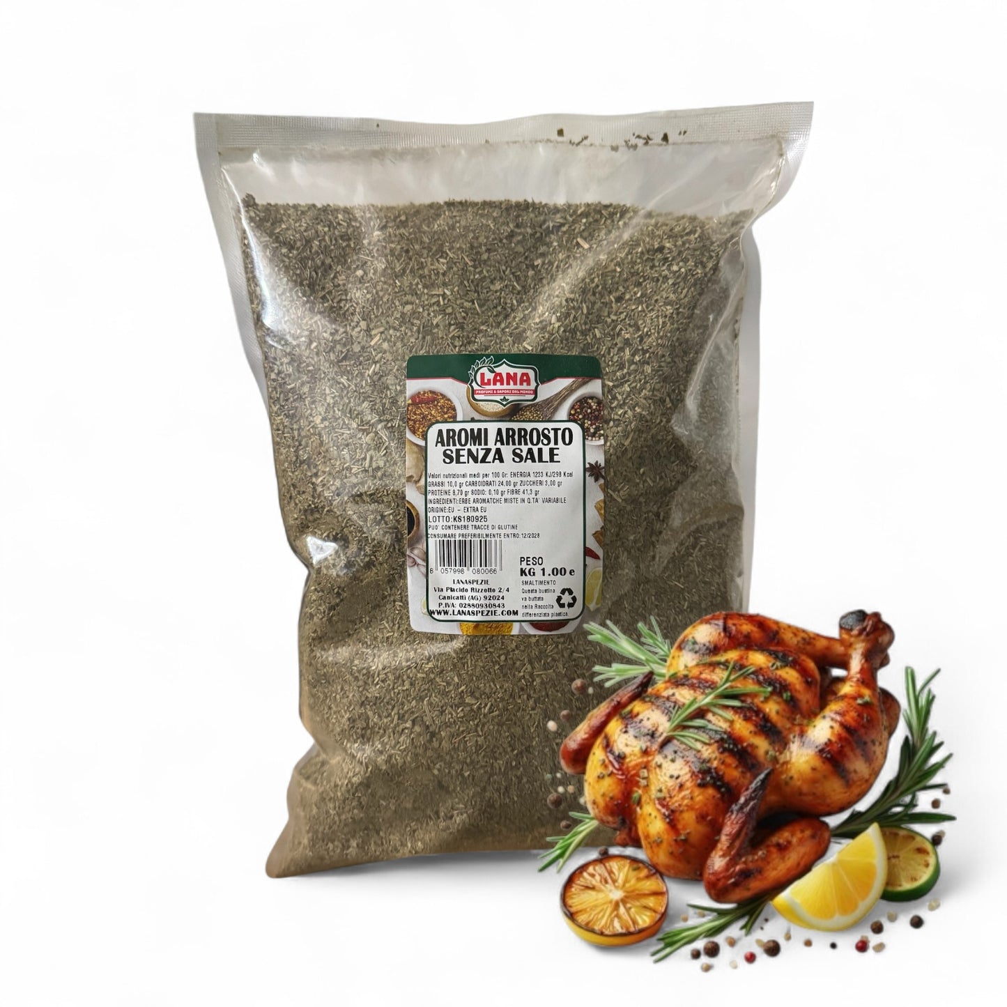 Aromi per Arrosti e polli allo spiedo senza sale