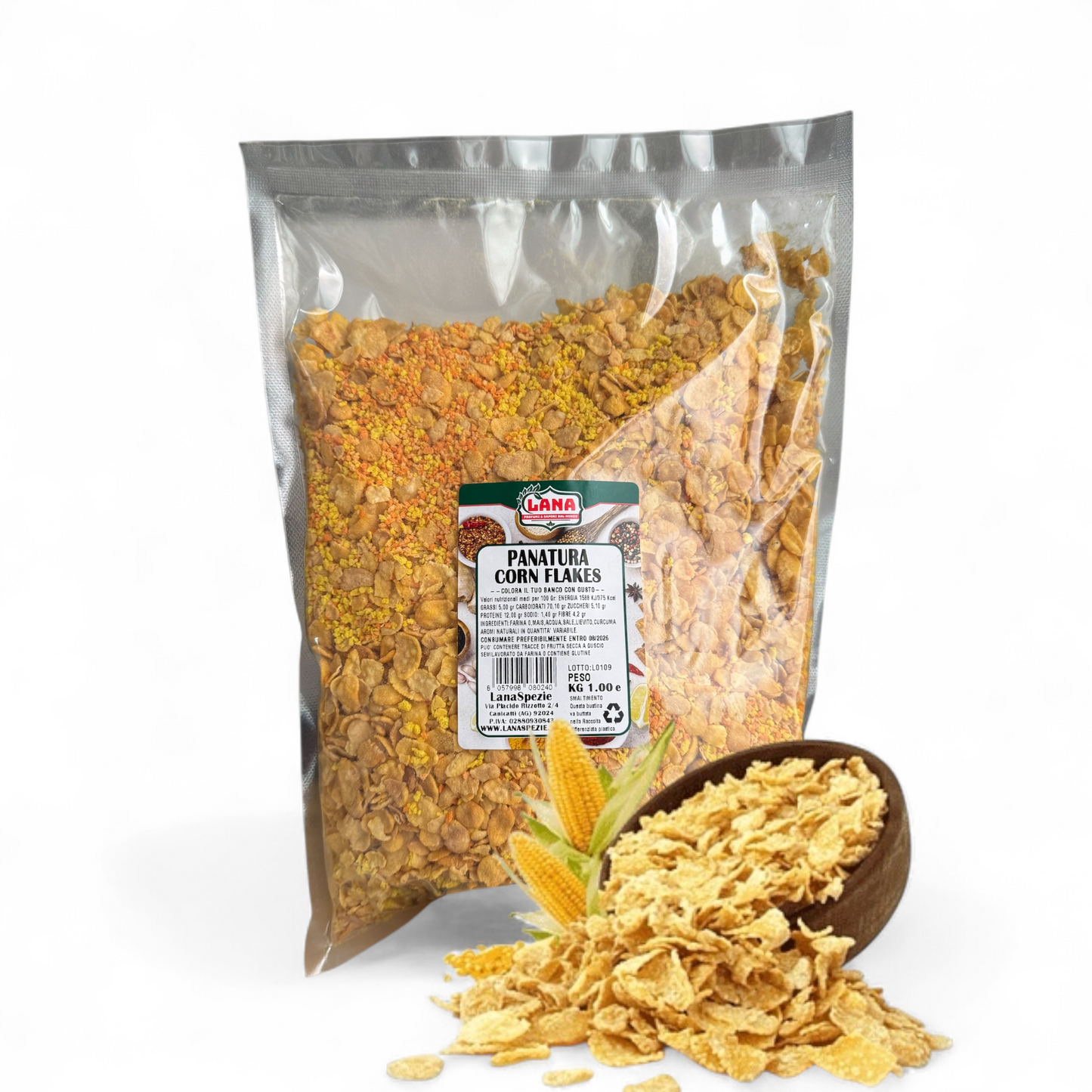 Panatura al Mais Corn Flakes super Croccante per Panati