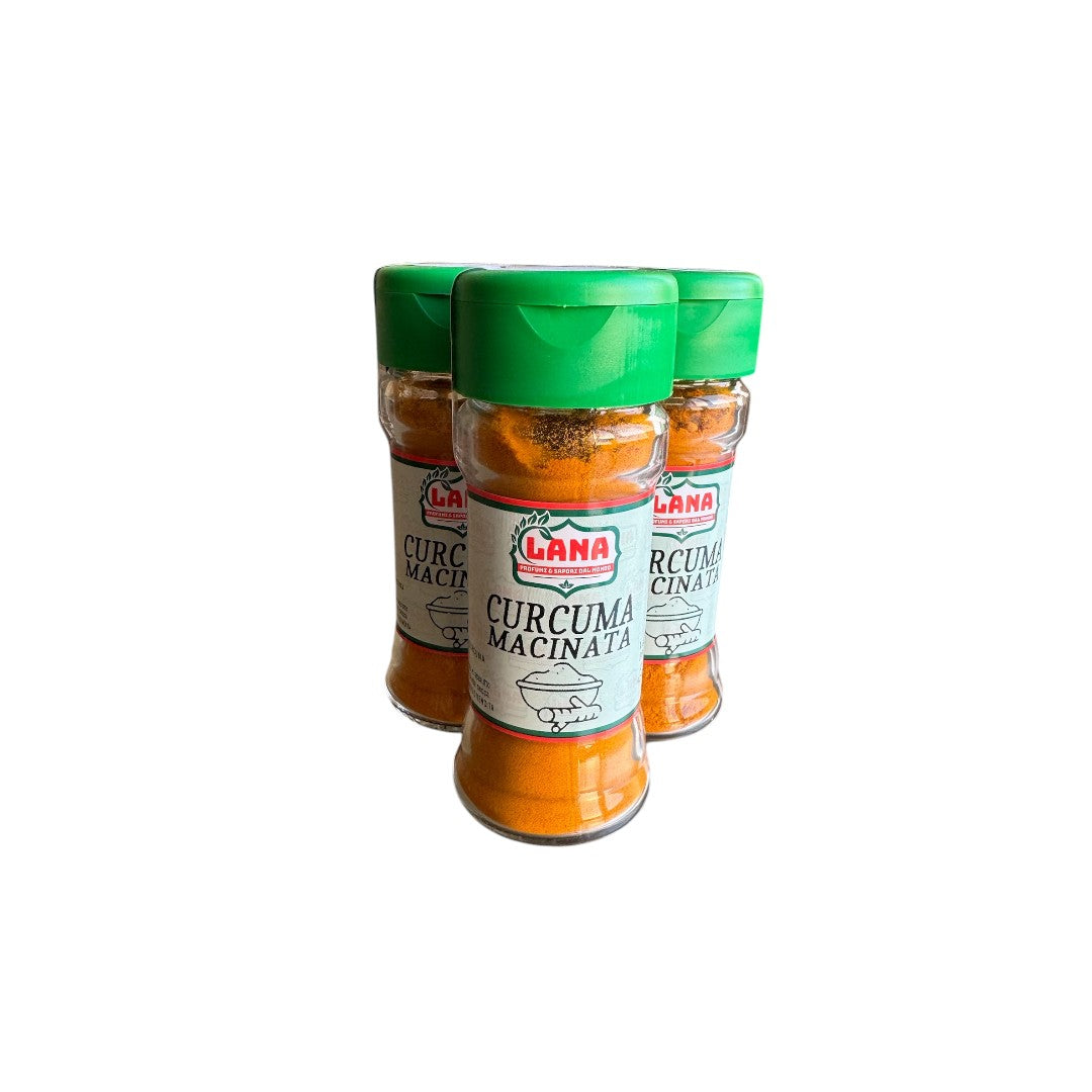 6 Barattolini in vetro di Curcuma Macinata