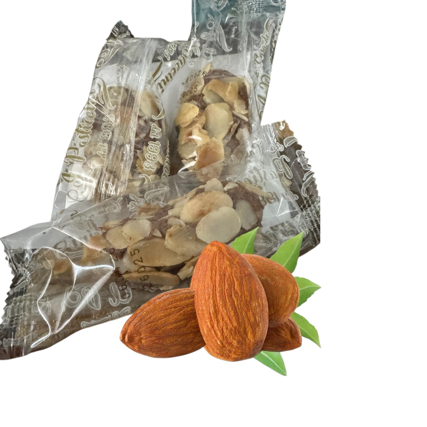 1.7 KG DI Tronchetto con pasta al cacao e mandorla sfogliato con mandorle a fette