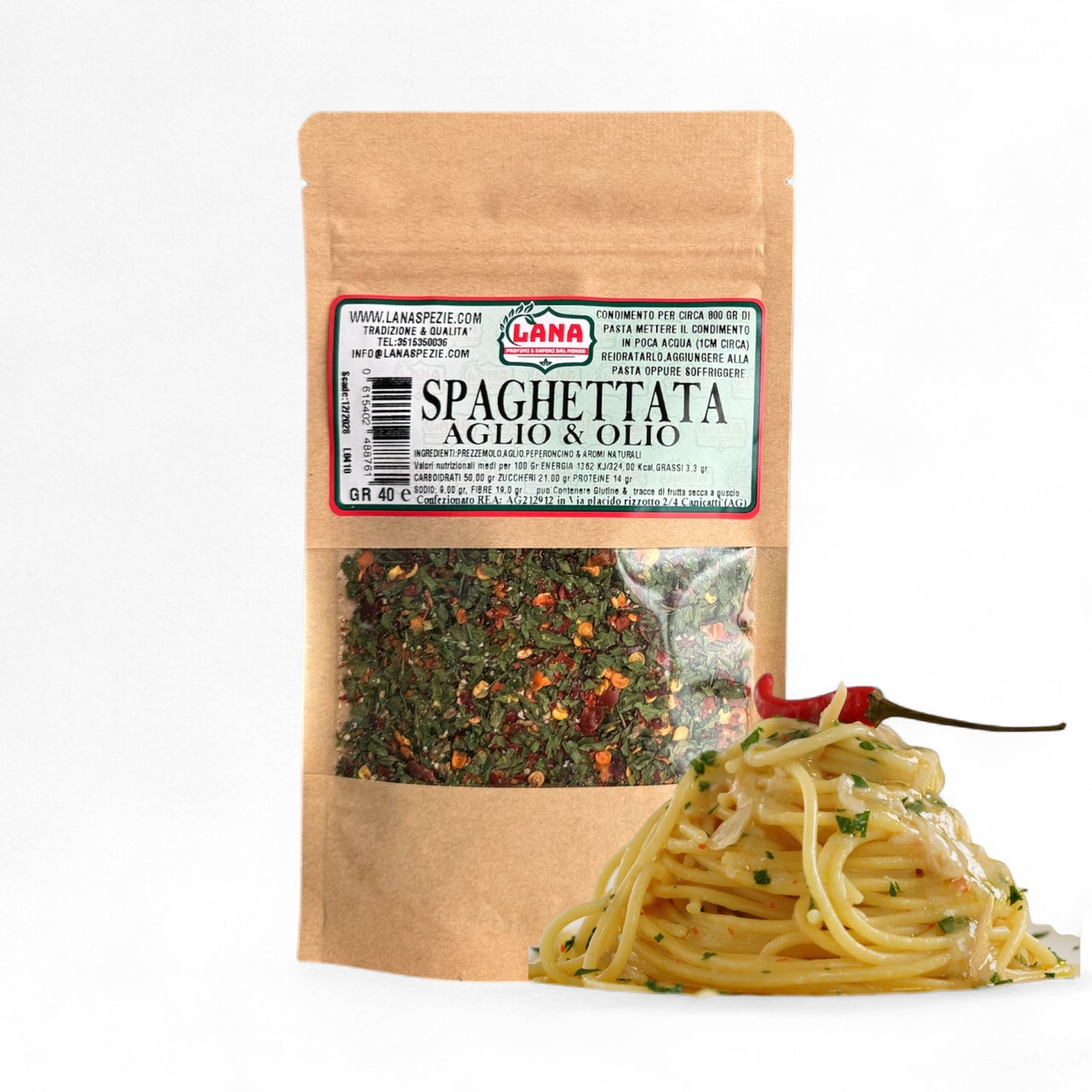 Spaghettata Aglio Olio e Peperoncino Box Espositore da 15 pezzi