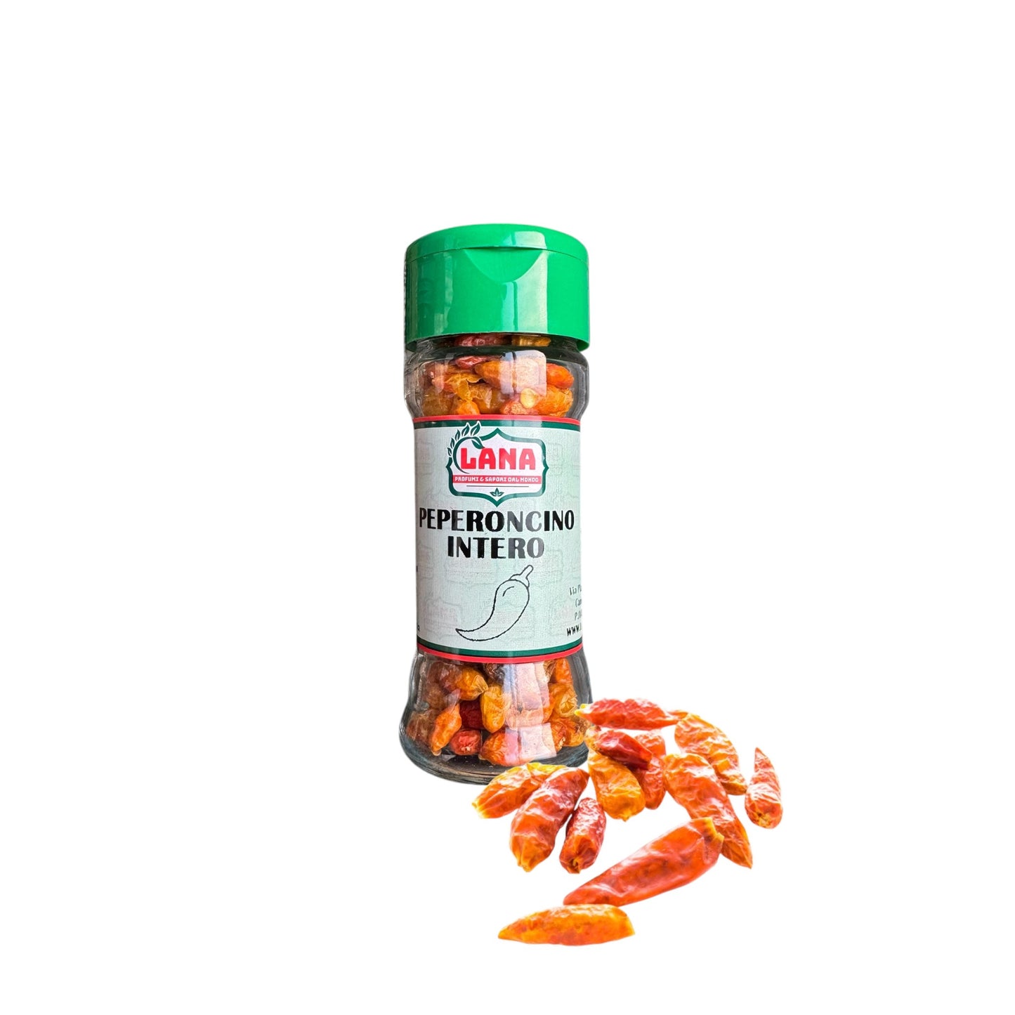 6 Barattolini in vetro di Peperoncino Piccante intero 1-2 cm