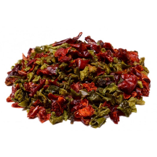 Mix di Peperoni Verdi e Rossi in fiocchi disidratati