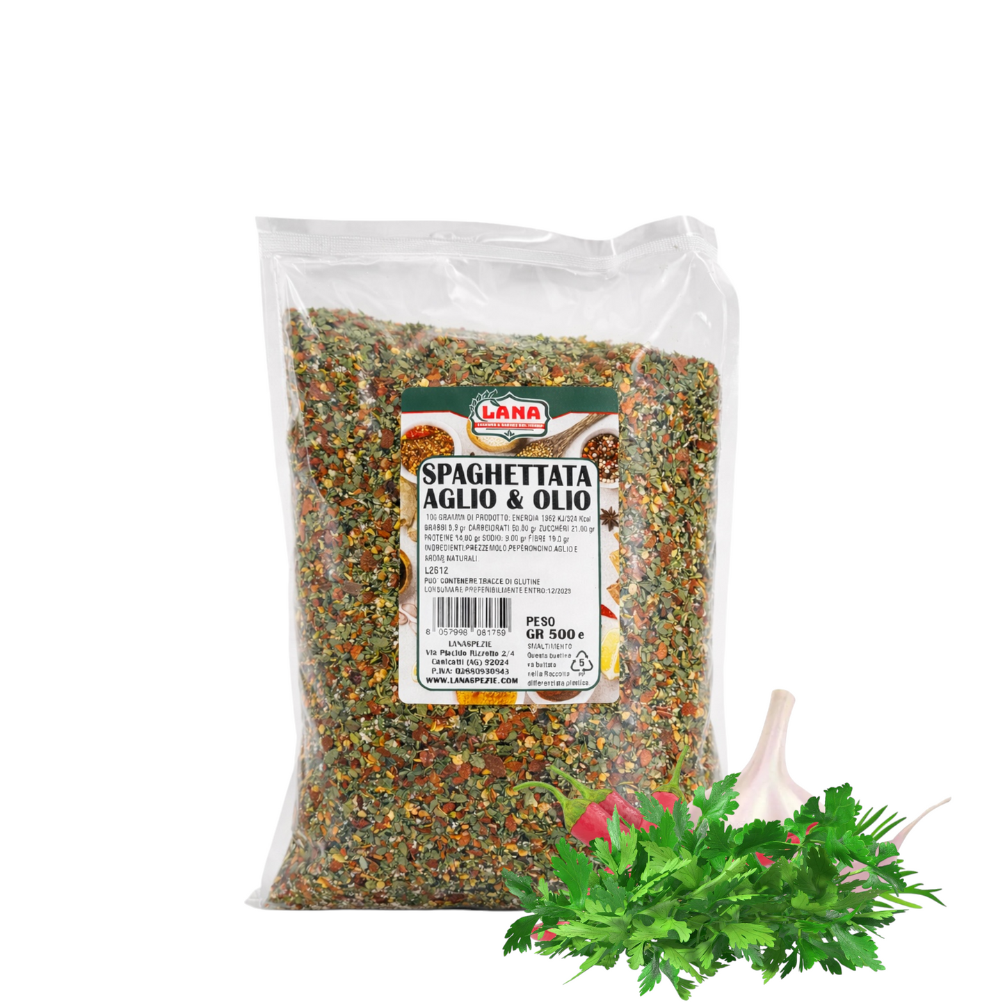 Condimento per Spaghettata Aglio e olio gr 500