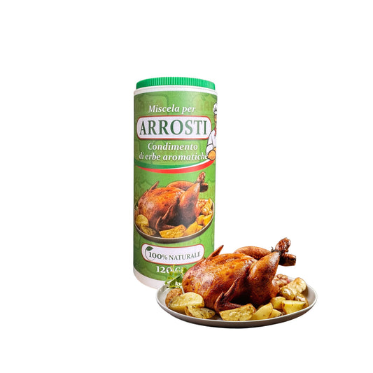 12 barattoli di Miscela di Aromi Naturali per Arrosto e carne alla brace con tappo spargitore gr 120
