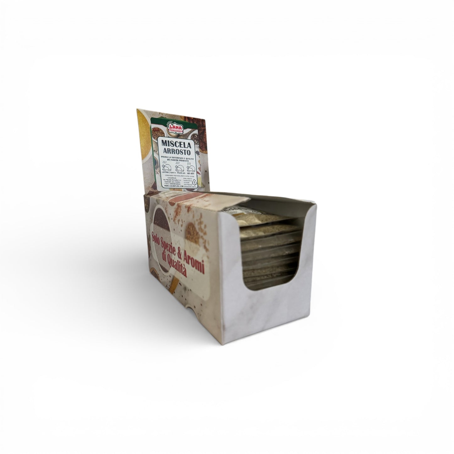 Aromi per Arrosto confezionato a bustine in box per rivendita Gr 40
