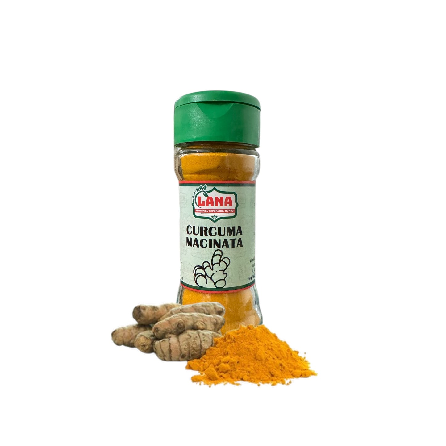6 Barattolini in vetro di Curcuma Macinata