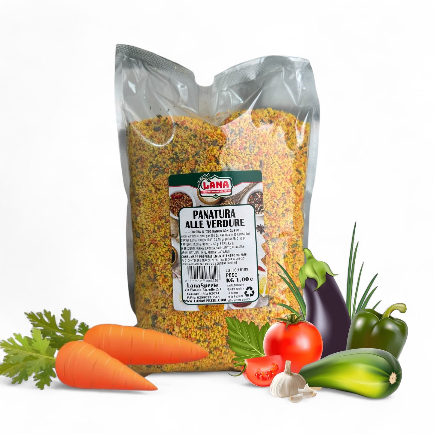 Panatura Colorata Aromatizzata con verdure