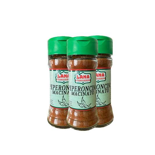 6 Barattolini in vetro di Peperoncino Piccante Macinato fine