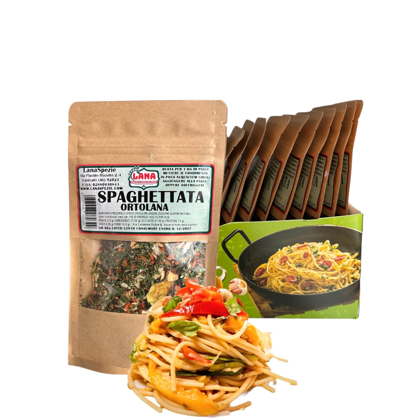 Condimento Pronto per Spaghettata alla Ortolana Espositore da 15 pezzi