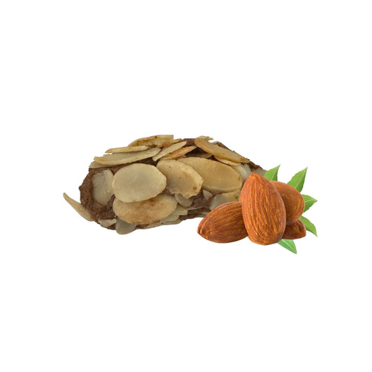1.7 KG DI Tronchetto con pasta al cacao e mandorla sfogliato con mandorle a fette